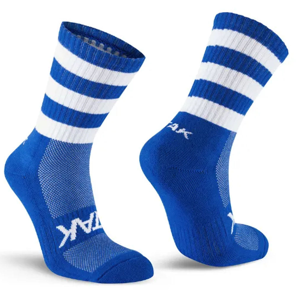 ATAK Shox Mid Leg Socks | Royal Blue and White