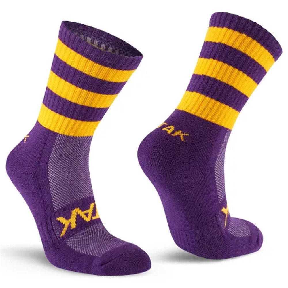 ATAK Shox Mid Leg Socks | Purple and Gold