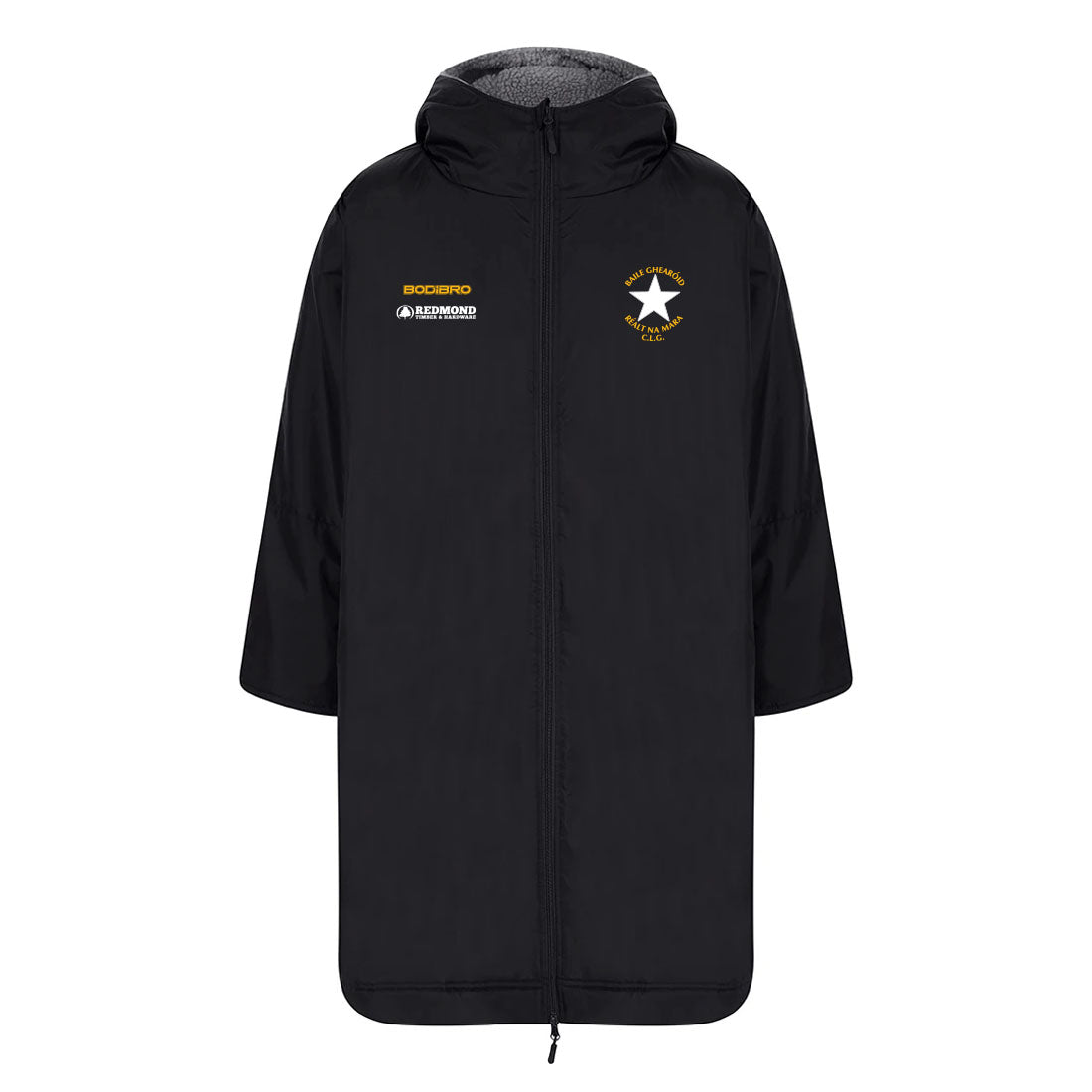 Ballygarrett Réalt na Mara Adults All Weather Robe | Black/Gold