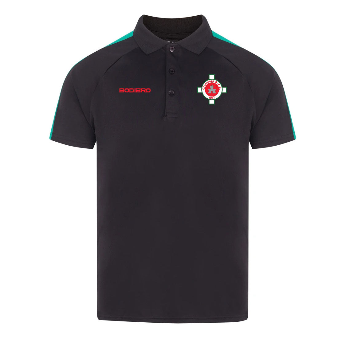 Clonmore GAA Perth Team Polo Shirt | Black/Green