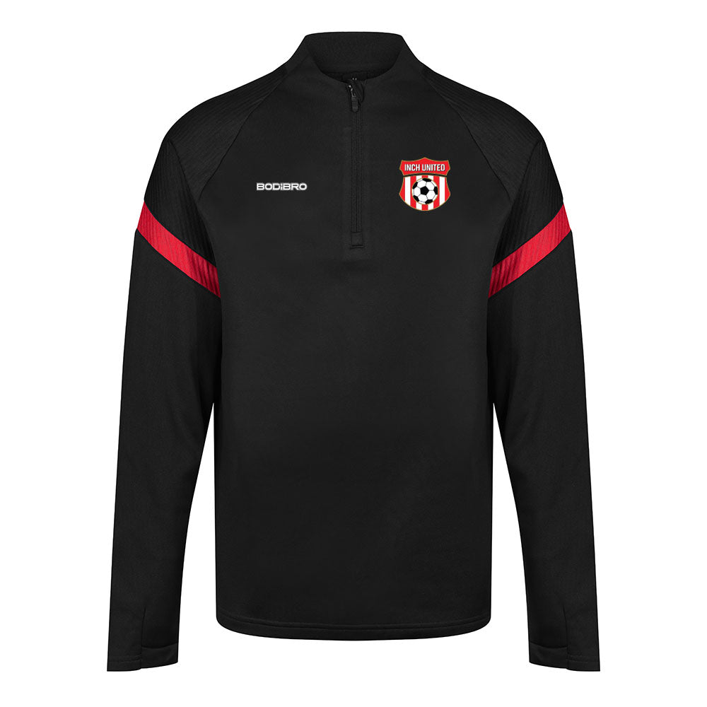 Inch United Nexus Quarter Zip | Black/Red