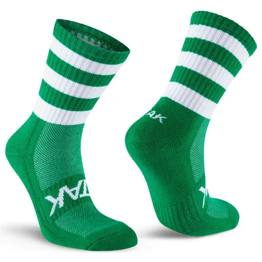 ATAK Shox Mid Leg Socks | Green and White