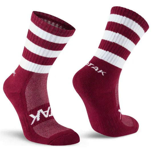 ATAK Shox Mid Leg Socks | Maroon and White