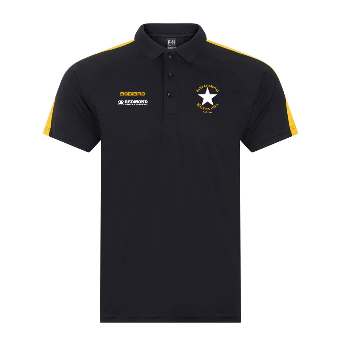 Ballygarrett Réalt na Mara Perth Team Polo Shirt | Black/Gold