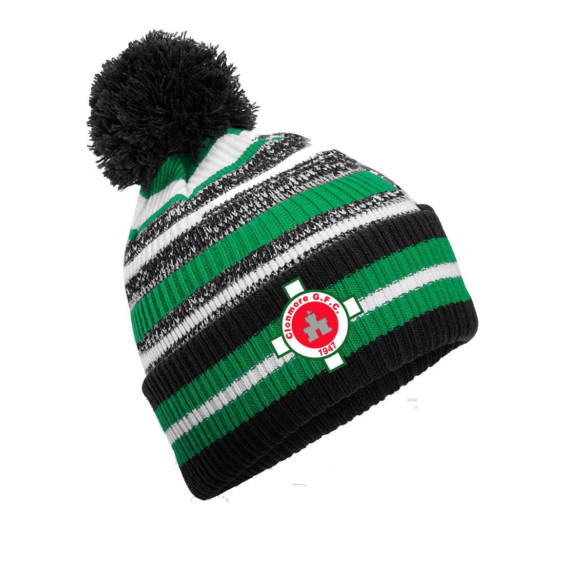 Clonmore GAA Snowstar Beanie | Black/Green