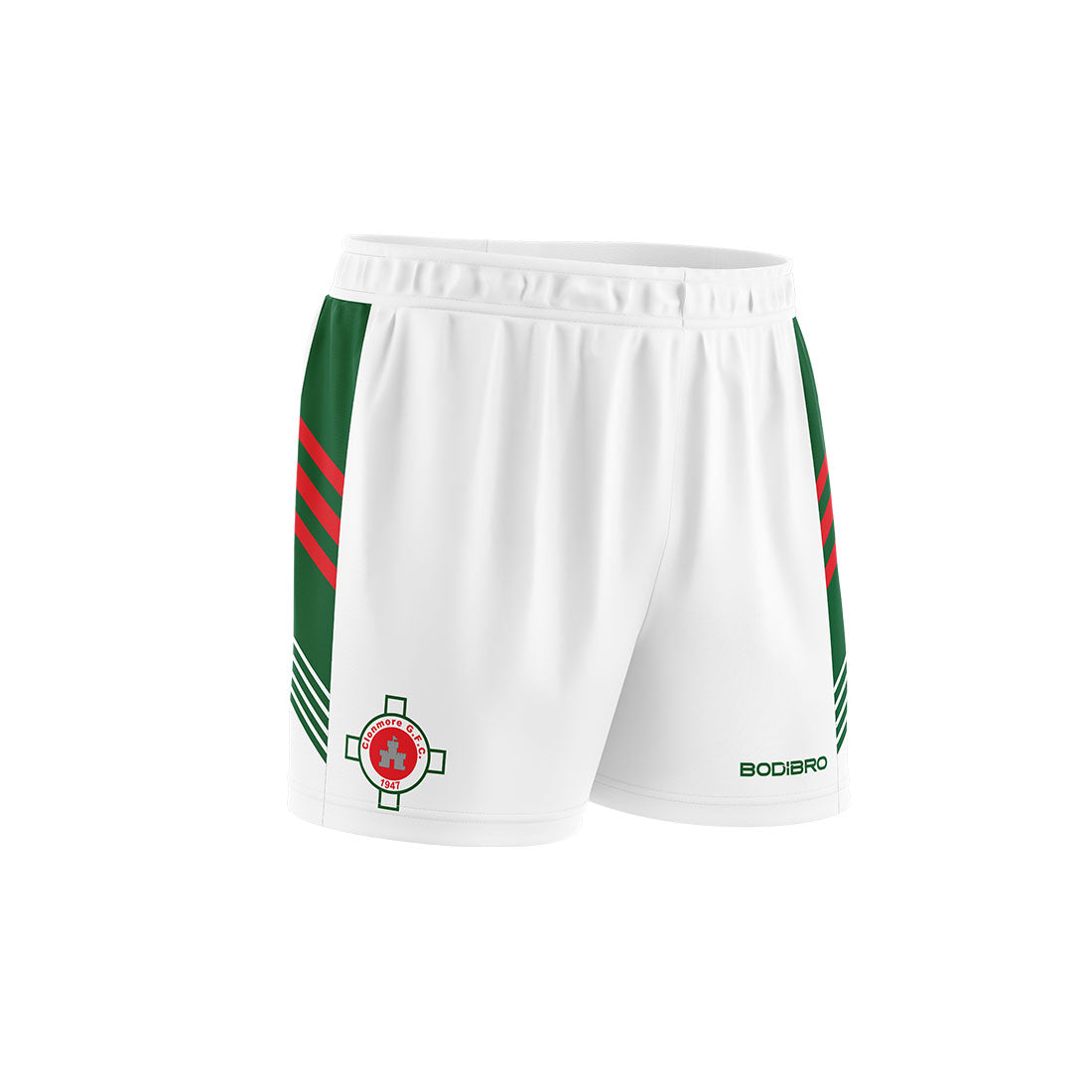 Clonmore GAA Match Shorts | White / Green