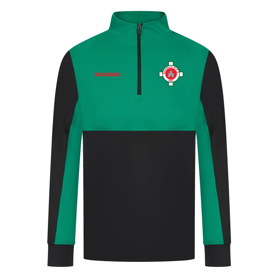 Clonmore GAA Perth Quarter Zip | Black/Green