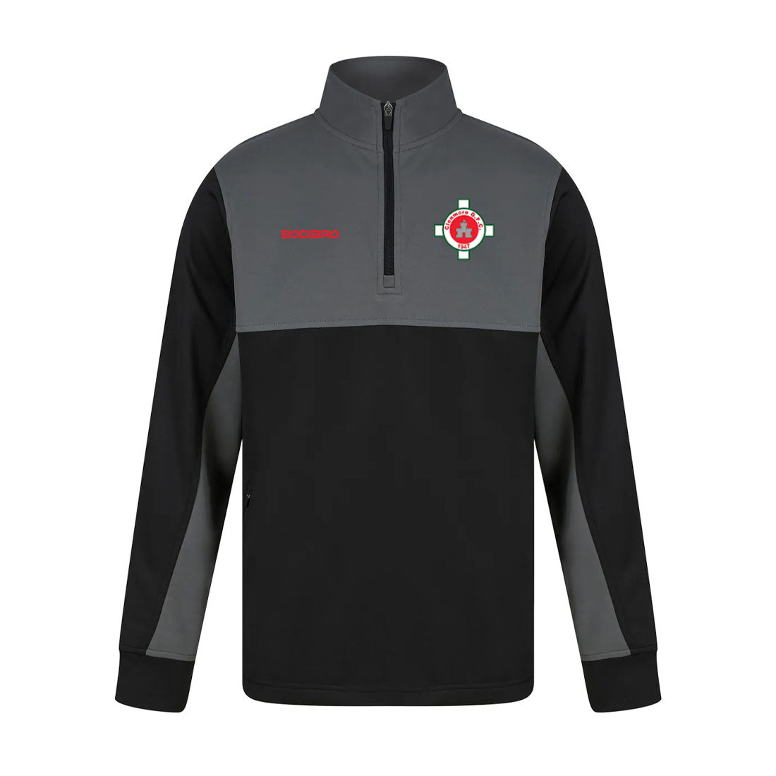 Clonmore GAA Perth Kids Quarter Zip | Black/Gunmetal