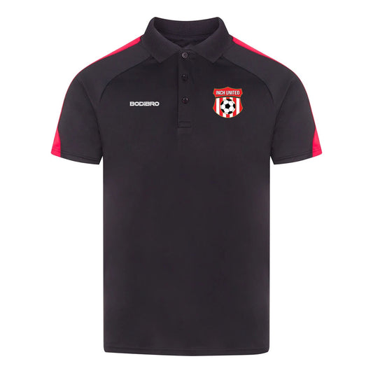 Inch United Perth Team Polo Shirt | Black/Red
